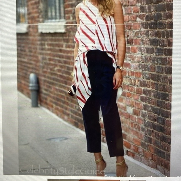 Banana Republic One Shoulder Assymetrical Dress womens 8 Lined Lagenlook Spring - Picture 3 of 15